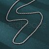 Brass Rope Chains Necklaces for Women NJEW-D302-03P-4