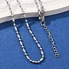 2.5MM 304 Stainless Steel Round Oval Link Chain Necklaces NJEW-M110-01P-3