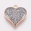 Zinc Alloy Enamel Pendants PALLOY-I124-12G-B-1