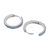 304 Stainless Steel Textured Huggie Hoop Earrings for Women EJEW-C096-35B-2