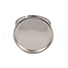 304 Stainless Steel Cuff Ring Components STAS-D372-06P-07-2