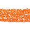 Transparent Electroplate Glass Beads Strands EGLA-A039-T6mm-A11-1