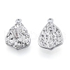 Brass Micro Pave Rosy Brown Cubic Zirconia Charms KK-N216-586P-1