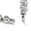 BrassMicro Pave Cubic Zirconia Chain Necklaces NJEW-L170-10P-3