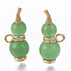 Brass Micro Pave Clear Cubic Zirconia Charms KK-R126-044-NF-3