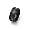 201 Stainless Steel Grooved Finger Ring Settings STAS-TAC0001-10A-B-1