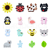 DICOSMETIC 16Pcs 16 Style Silicone Beads SIL-DC0001-17-1