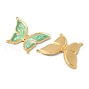 304 Stainless Steel Enamel Pendants STAS-V015-61B-G-2