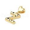 Rack Plating Brass Micro Pave Clear Cubic Zirconia Perdants KK-C067-12G-Z-2
