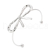 Bowknot 304 Stainless Steel Cuff Bangles BJEW-S171-01A-P-2