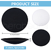 BENECREAT 8Pcs 2 Colors EVA Cloth Round Fascinator Hat Base for Millinery Magic AJEW-BC0007-70-2