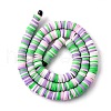 Handmade Polymer Clay Beads Strands CLAY-R089-6mm-T02B-47-7