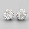 Handmade Polymer Clay Rhinestone Beads X-RB-S250-12mm-A14-2