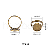 Adjustable Brass Ring Components KK-PH0004-59P-2