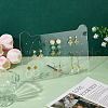 Clear Acrylic Slant Back Earring Storage Rack EDIS-WH0001-04D-4