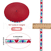 Polyester Jacquard Flower & Heart Ribbon OCOR-WH0070-126-2