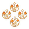 Alloy Enamel Pendants ENAM-S126-012C-RS-3
