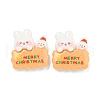 Christmas Rabbit Theme Opaque Resin Decoden Cabochons CRES-B022-04F-1