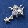 Brass Micro Pave Cubic Zirconia Pendants KK-D378-10S-2