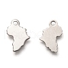 Non-Tarnish 201 Stainless Steel Charms STAS-C017-19P-2