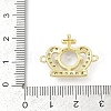Brass Clear Cubic Zirconia Crown Connector Charms KK-D317-145G-3