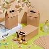 Rectangle Kraft Paper Gift Bags with Hole Handle CON-WH0088-84-5