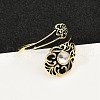 Brass Cuff Rings for Women RJEW-D318-02G-3