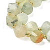 Natural Prehnite Beads Strands G-U023-A11-01-4