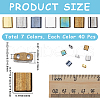 CREATCABIN 280Pcs 7 Colors Glass Seed Beads SEED-CN0001-32-2