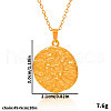 Stainless Steel Textured Disc Pendant Necklaces for Women OF7285-2-3