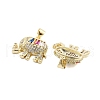 Brass Pave Cubic Zirconia Pendants KK-U009-02A-G-2