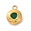 304 Stainless Steel Rhinestone Pendants STAS-M110-09G-2
