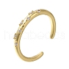 Real 18K Gold Plated Rack Plating Brass Micro Pave Cubic Zirconia Cuff Finger Rings for Women RJEW-C115-01G-01-4
