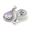 Brass with Cubic Zirconia Charms KK-Q820-10P-2