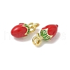 Brass Enamel Charms KK-K293-76G-2
