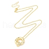 Brass Micro Pave Clear Cubic Zirconia Pendant Necklaces NJEW-Z038-01G-Q-1