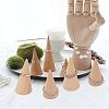 Fingerinspire 10Pcs 5 Style Wooden Ring Displays RDIS-FG0001-18-7