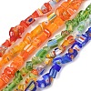 Handmade Millefiori Lampwork Beads Strands LAMP-P070-02A-1