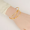 Exaggerated 304 Stainless Steel Open Cuff Bangles PA0789-2-4