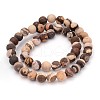 Frosted Round Natural Zebra Jasper Beads G-J338-01-8mm-2