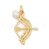 Natural Cultured Freshwater Pearl & Brass Pendants KK-U062-13G-1