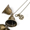 Iron Bell & Alloy Key Charm Hanging Ornaments HJEW-JM03429-01-5