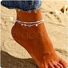Heart Alloy Cubic Zirconia Double Layer Anklets WG95339-02-2