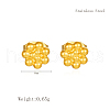 Minimalist Stainless Steel Geometric Flower Stud Earrings for Women's Daily Wear WY0969-2