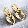 Nuggets Brass Dangle Stud Earrings EJEW-R025-13G-2