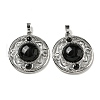 Natural Obsidian Pendants G-Q158-03Q-1