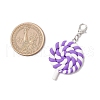 Handmade Polymer Clay Lollipop Pendant Decorations HJEW-JM03387-3