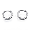 316 Surgical Stainless Steel Twist Hoop Earrings for Men Women EJEW-N052-10-1