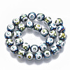 Electroplate Glass Beads Strands EGLA-T012-02D-2