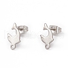 Non-Tarnish 201 Stainless Steel Stud Earring Findings EJEW-A071-26P-1